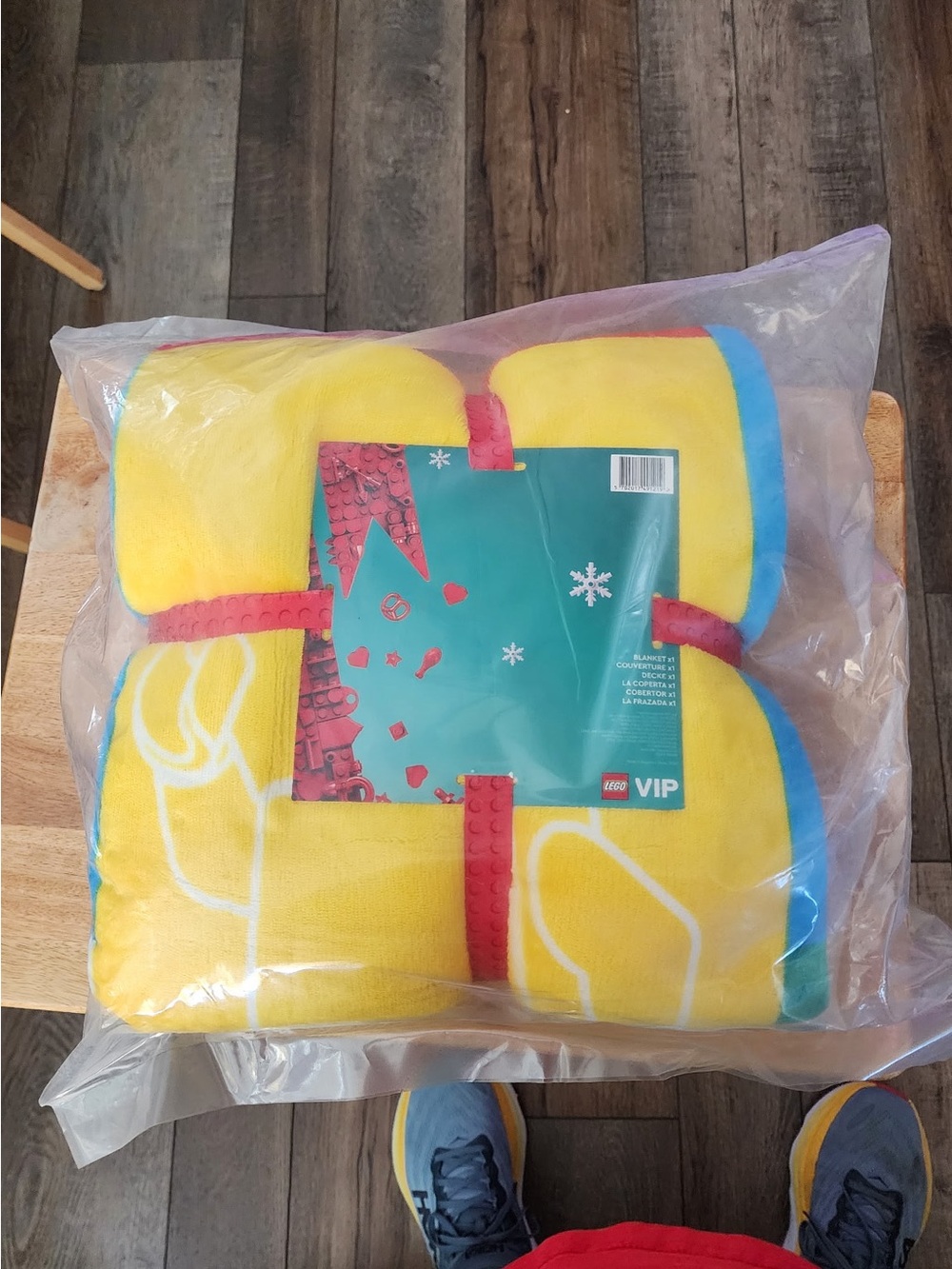 Lego Yellow & Blue Holiday Throw Blanket